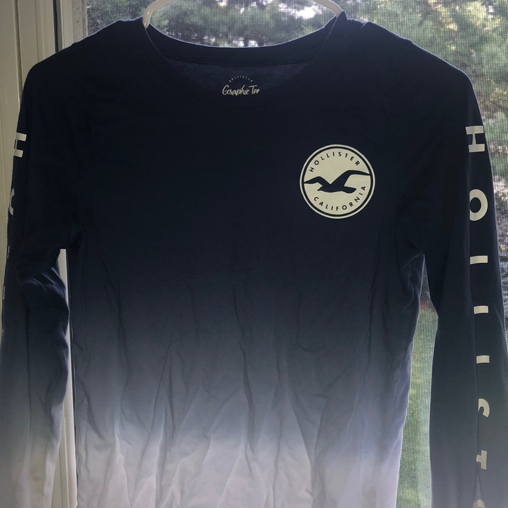 Long sleeve blue faded HOLISTER long sleeve
